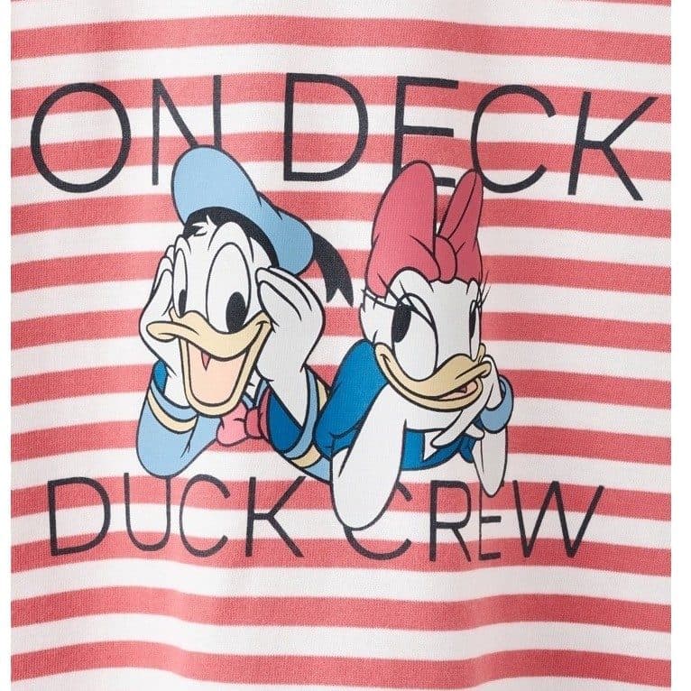 MANGO SALE, Daisy Ducks Stripe Pink Longsleeve Tshirt — gambar 4