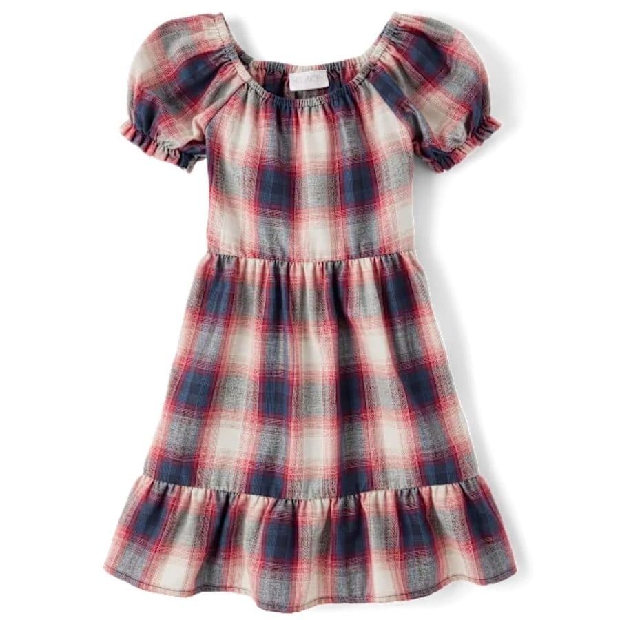 THE CHILDREN’S PALACE SALE, Checked Red Ruffle Dress — gambar 3