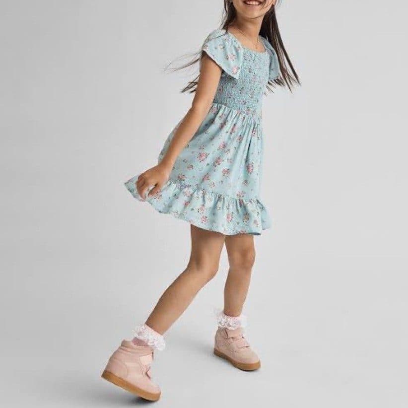 THE CHILDREN’S PALACE SALE, Floral Smoke Blue Dress
